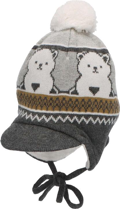 Actual product image Sterntaler Winter Hat Polar Bear Silver Size 39 (39)