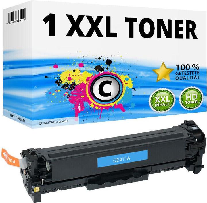Produktbild Druckfuxx XXL TONER für HP CE411A LaserJet Pro 300 color M351a MFP M375nw Pro 400 M451dn