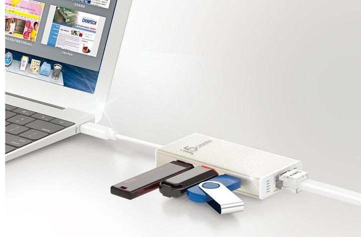 Actual product image j5Create USB 3.0 Type-C Hub (USB-C, 3 Ports)