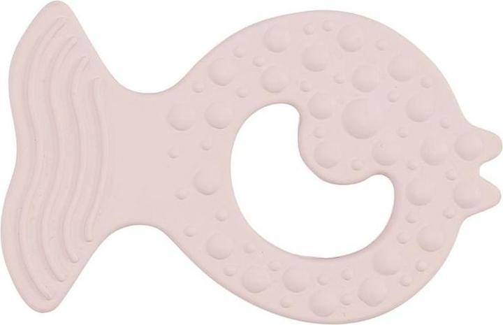 Hevea Bumi bébé Naturkautschuk Beissring Fisch, Rose (0 Monate)