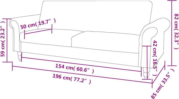 Actual product image vidaXL 2-Sitzer-Sofa