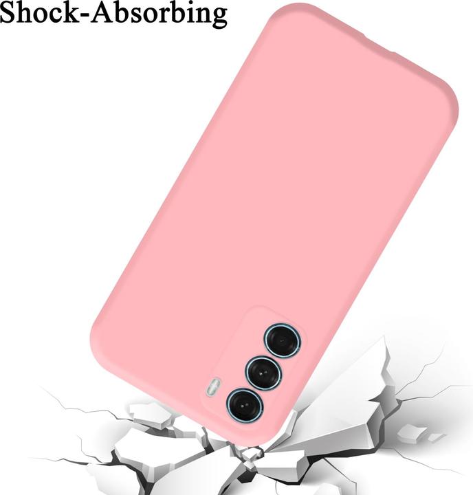 Actual product image Cadorabo TPU Liquid Silicone Case Cover for Motorola MOTO G200 5G (Motorola Moto G200 5G)