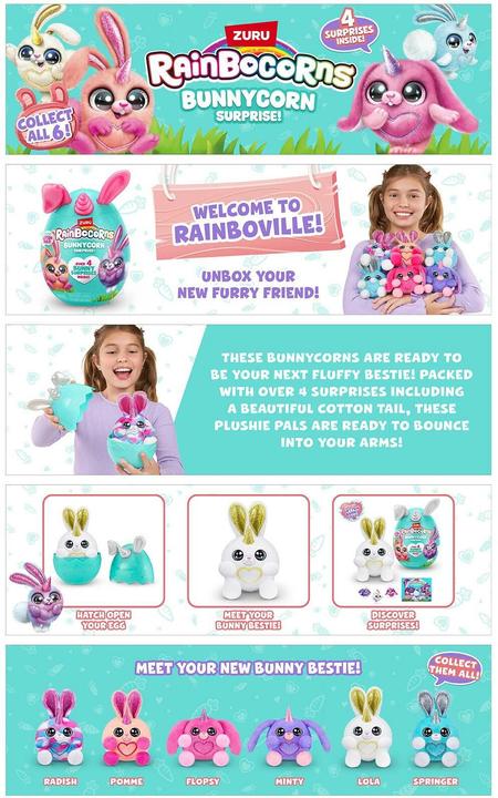Actual product image Zuru Bunnycorn Surprise Series 2 Plush Mini (17.50 cm)
