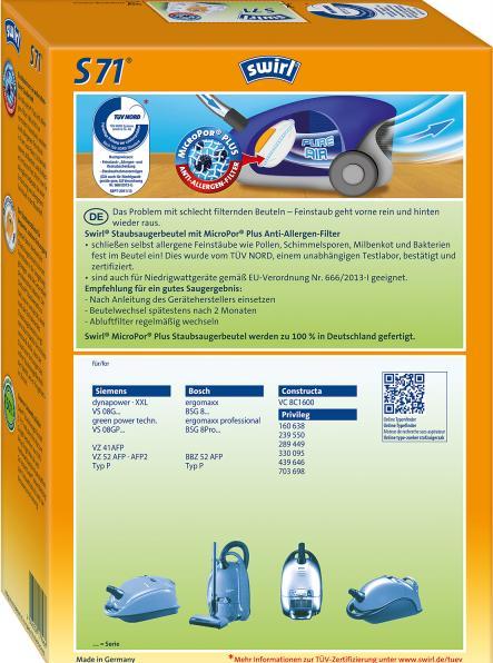 Image du produit Melitta Aspiration des poussières S71 MP AirSpace Green Line (4 x)