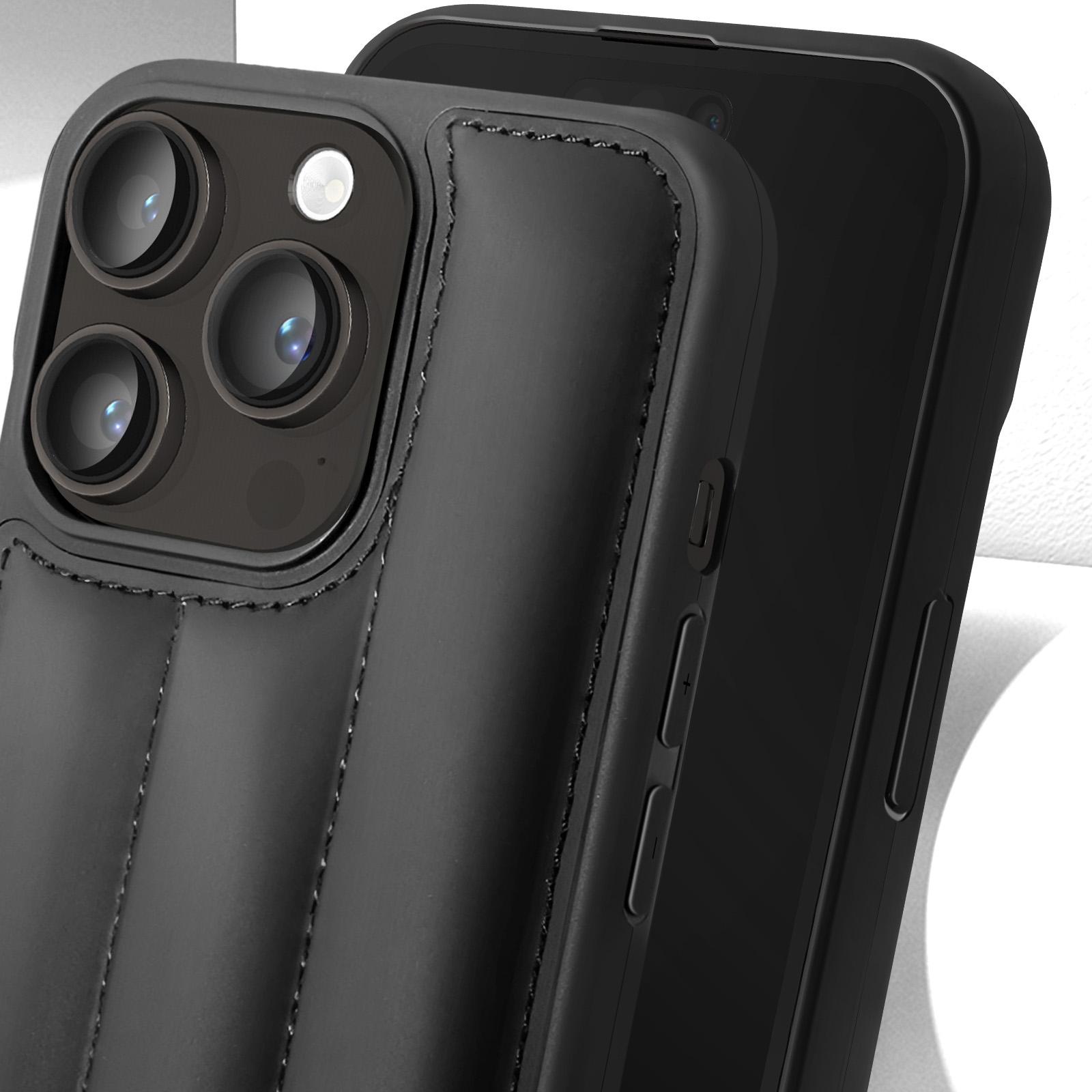 Thumbnail - Karl Lagerfeld iPhone 14 Pro Quilted Puffy Ikonik Logo Case (Apple iPhone 14 Pro), Smartphone Hülle, Schwarz
