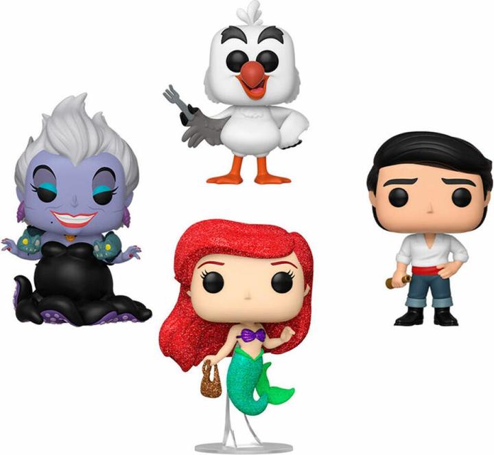 Produktbild Funko POP! Disney: Ariel/Eric/Scuttle/Ursula 4PK EXM DGLT