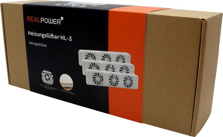 Produktbild RealPower Heizungslüfter HL-3,3er Set mit 3 Ventilatoren (3 x)