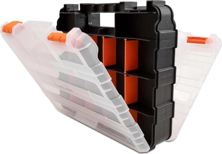 Produktbild Delock Sortimentskasten Orange / Schwarz 34 Fächer