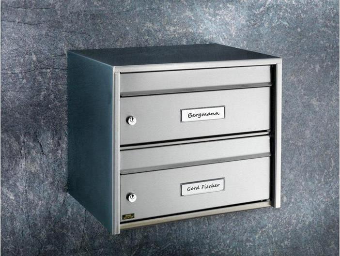 Produktbild Burg Wächter Briefkasten Dual Front 821 / 3821 Höhe 360 mm Breite 407 mm Tiefe 292 mm Edelstahl Stahl DIN C4