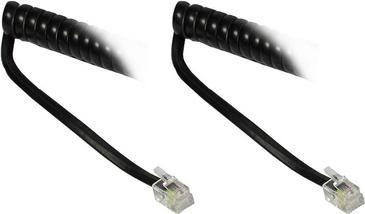 Good Connections Cavo per cornetta telefonica (cavo a spirale), nero, 2m, ®