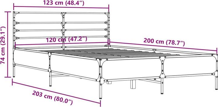 Image du produit vidaXL Bettgestell (135 x 190 cm)