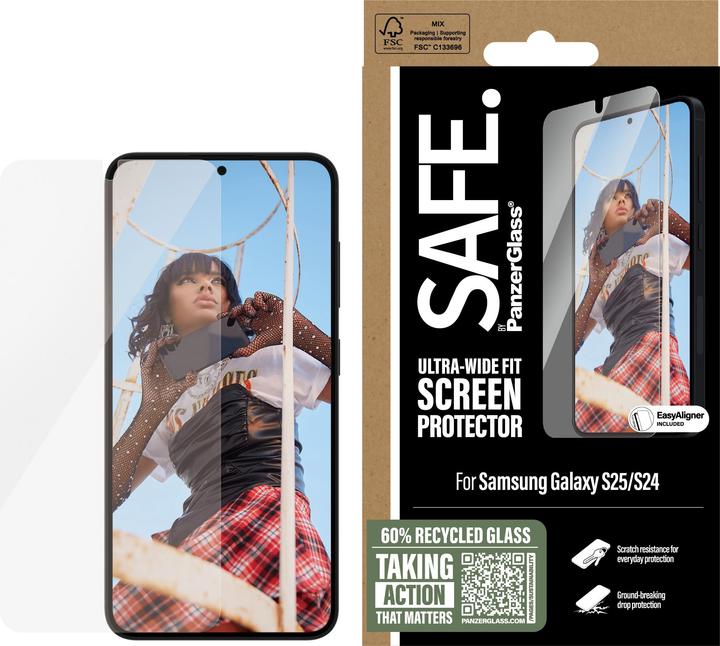 Actual product image PanzerGlass Ultra Wide Fit screen protector (1 Piece, Samsung Galaxy S25)