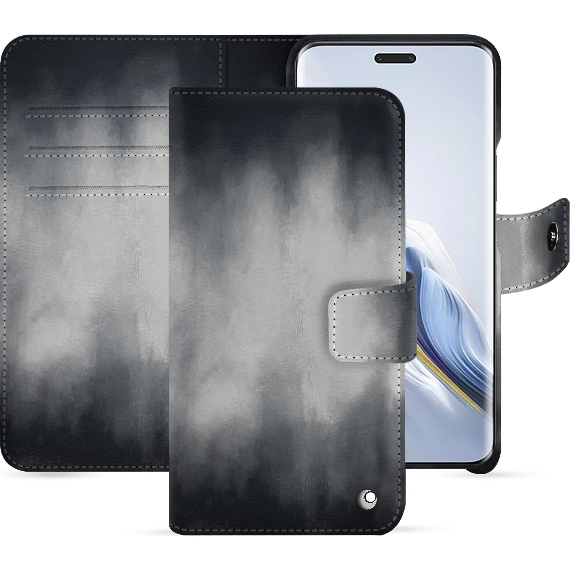 Noreve Lederschutzhülle Honor Magic6 Pro (Honor Magic6 Pro), Smartphone Hülle, Grau