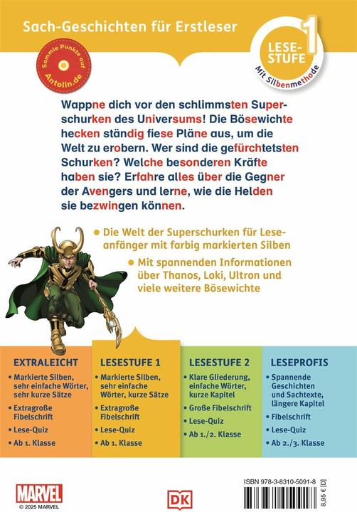 Produktbild SUPERLESER! Marvel Superschurken (Deutsch, Cefn Ridout, DK Verlag - Kids, 2025)