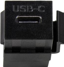 Actual product image LogiLink Keystone connector USB 3.1, black Connectors: USB-C Coupler (Keystone module)