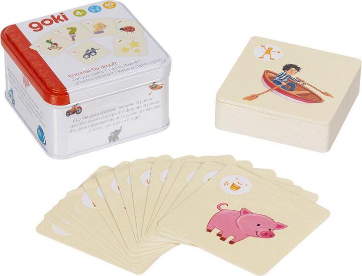 Immagine prodotto Goki Riesci a indovinare? Gioco d'azione indovina i termini 3 in 1 (Tedesco, Francese, Italiano, Inglese)