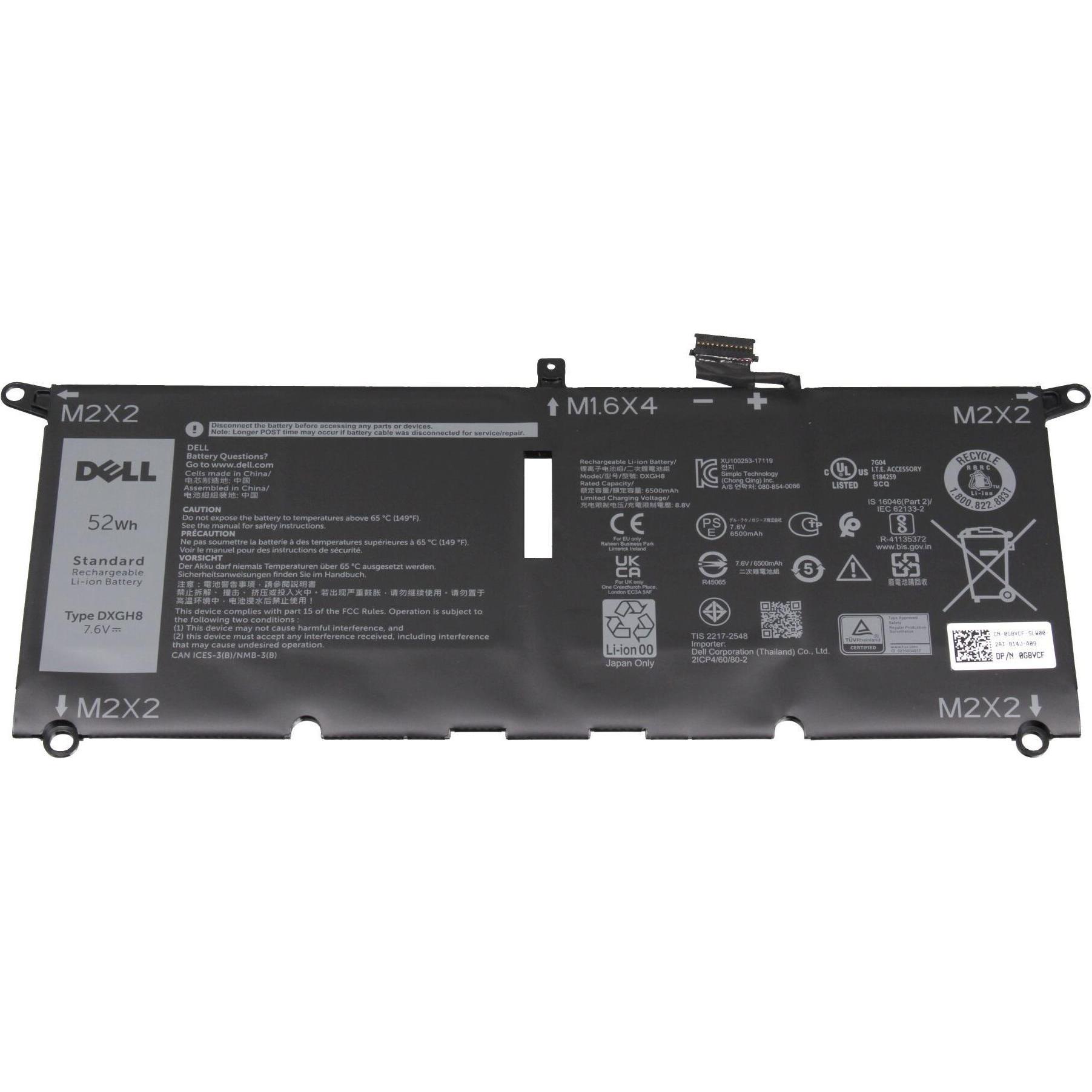 Dell 0G8VCF (4 Zellen, 6500 mAh), Notebook Akku