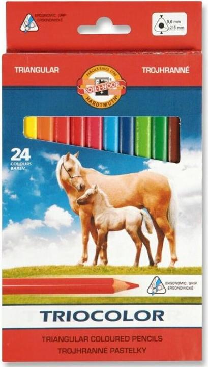 Actual product image Koh-i-Noor Triocolor triangular pencils 24 colours (24x)
