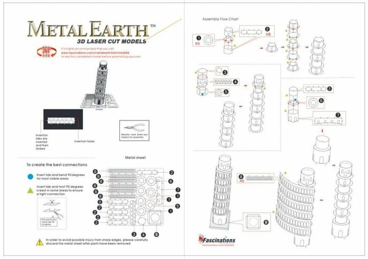 Image du produit Metal Earth Tour penchée de Pise