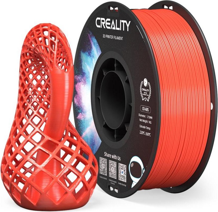 Produktbild Creality Filament ABS, Rot, 1.75 mm, 1 kg (ABS, 1.75 mm, 1000 g, Rot)