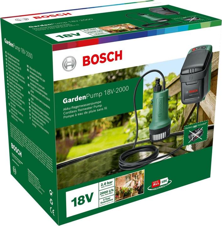 Produktbild Bosch Home & Garden GardenPump 18V-2000 (Gartenpumpe)
