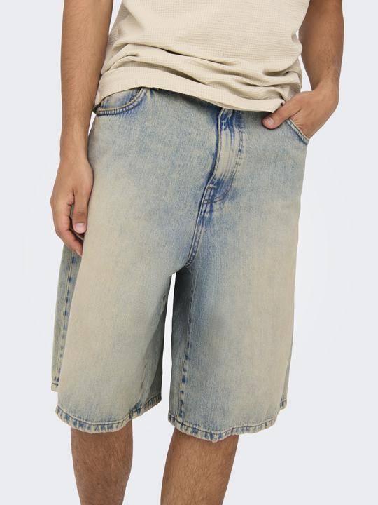 Produktbild Only & Sons ONSCARL Mid Rise Ballon Schnitt Shorts Jeans-Shorts (L)
