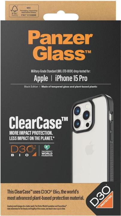 Immagine prodotto PanzerGlass ClearCase con D3O (Apple iPhone 15 Pro)