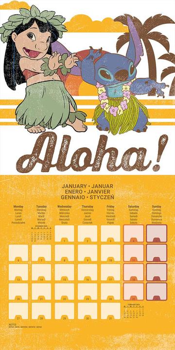 Actual product image Lilo & Stitch 2025 Square Calendar (German)