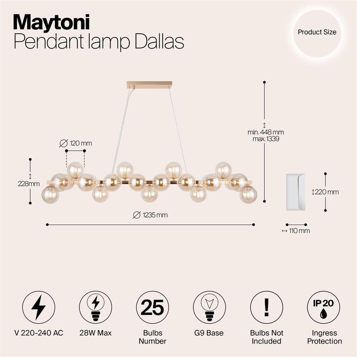 Produktbild Maytoni Dallas (G9)