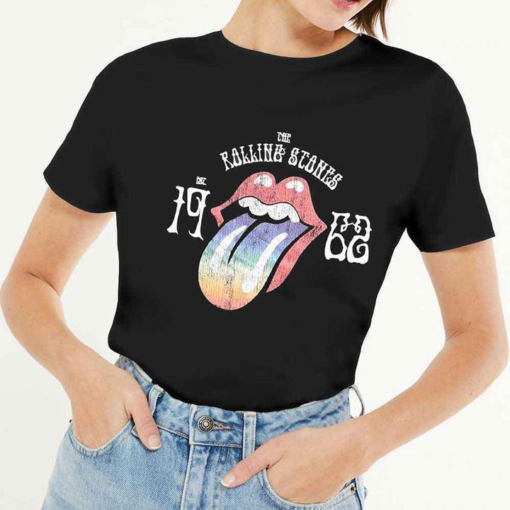 Actual product image The Rolling Stones Sixty Rainbow Tongue 62 (Girlie) (L)