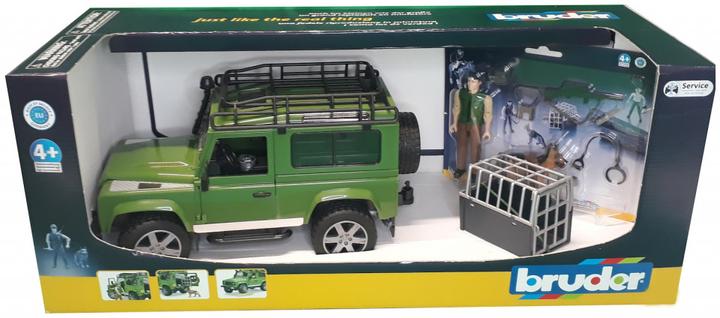 Immagine prodotto Bruder Land Rover Defender Station Wagon con guardia forestale e cane