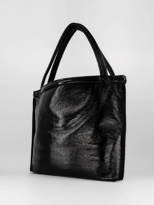 Actual product image Studio Noos Shopper "Reversible Teddy Lacquer Mom Bag" black