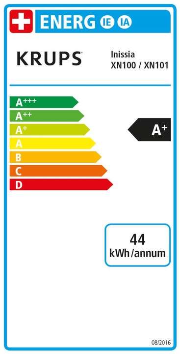 Energy Label Krups Nespresso Inissia (NESPRESSO Original)