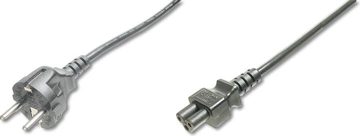 Produktbild Digitus ASSMANN Netzanschlusskabel CEE 7/7 (Typ-F) - C5 St/Bu 0 75m H05VV-F3G 0.75qmm sw (0.75 m)
