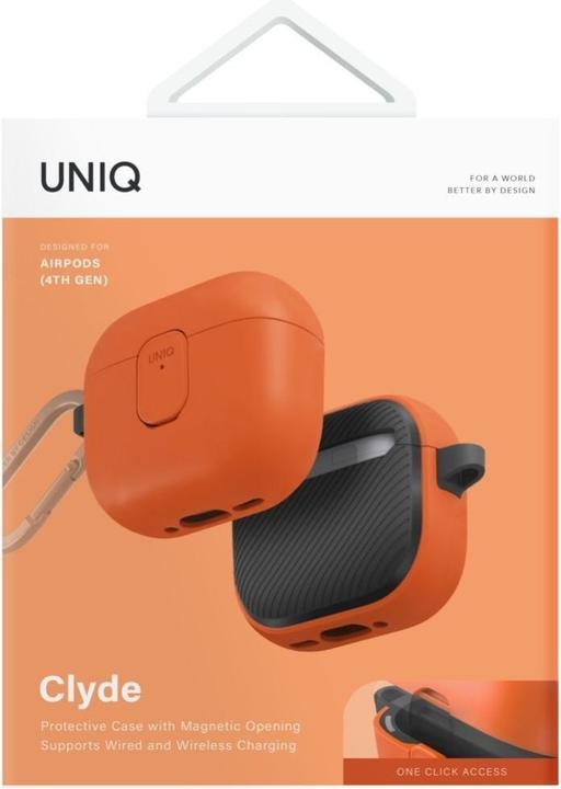 Actual product image Uniq Case Clyde for AirPods 4 Lock Case orange (Charging case cover)