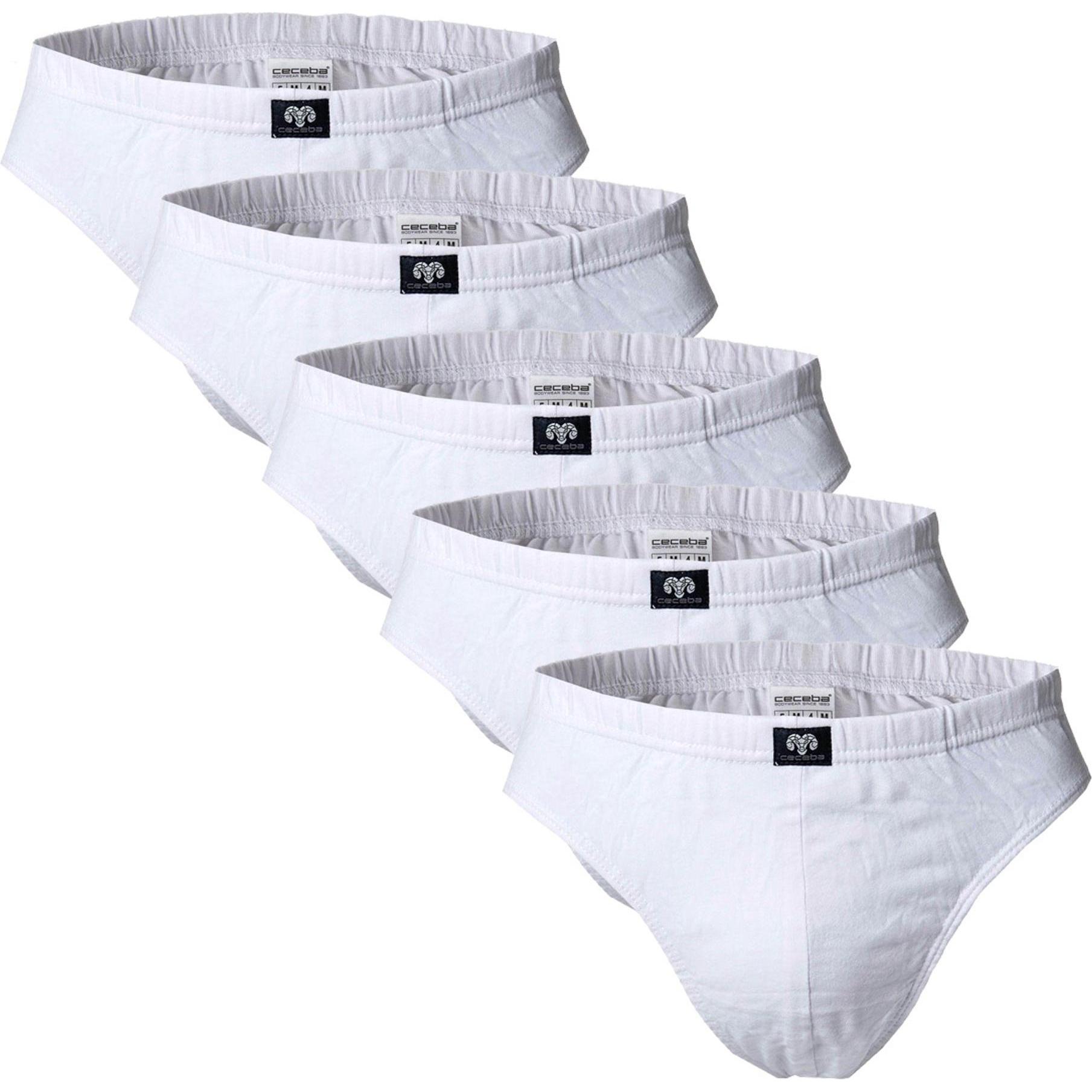 Ceceba, Herren, Unterhosen, Herren-Slip 5er-Pack, Weiss, (5, 5er Pack)