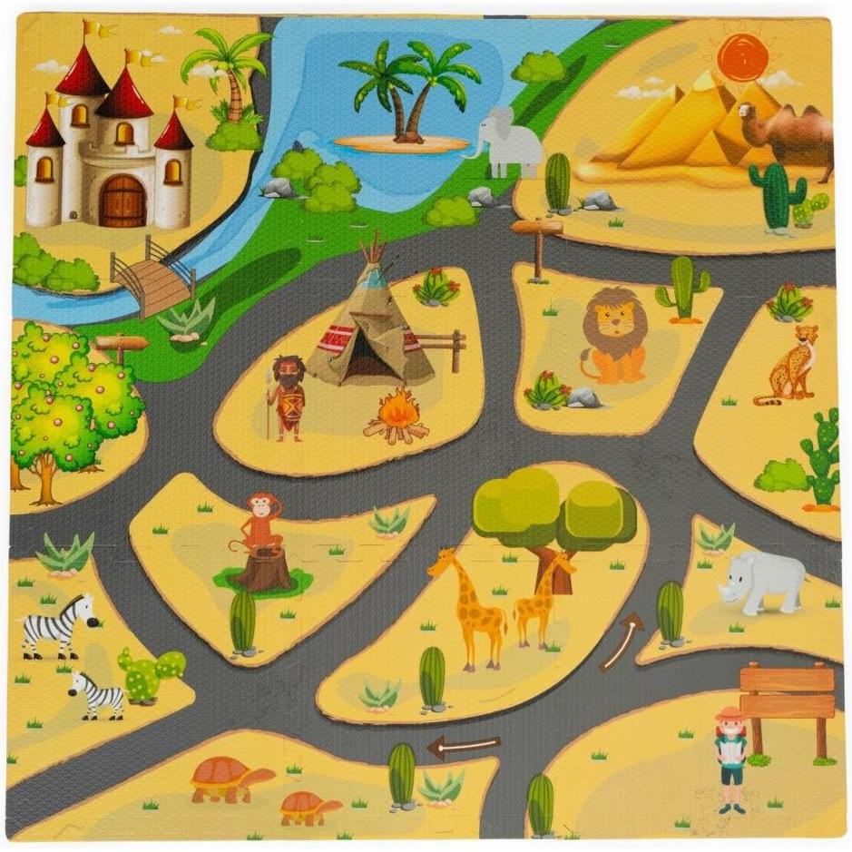 Thumbnail - EcoToys, Spielteppich + Spielmatte, Schaumstoffmatten-Puzzle für Kinder 9 El
