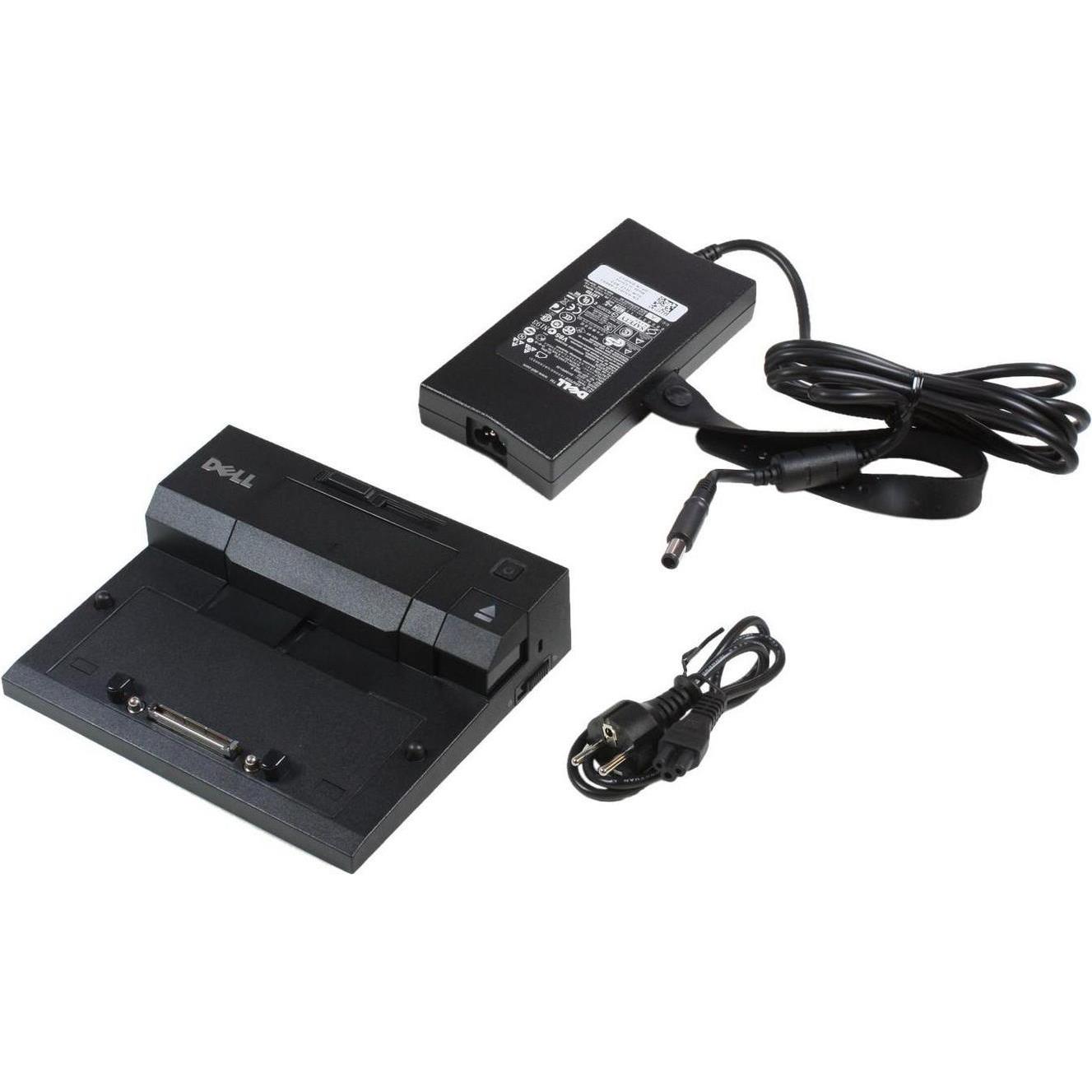 Dell E-Port Simple USB3 130W AC (USB-C, 3 Ports), Dockingstation + USB Hub, Schwarz