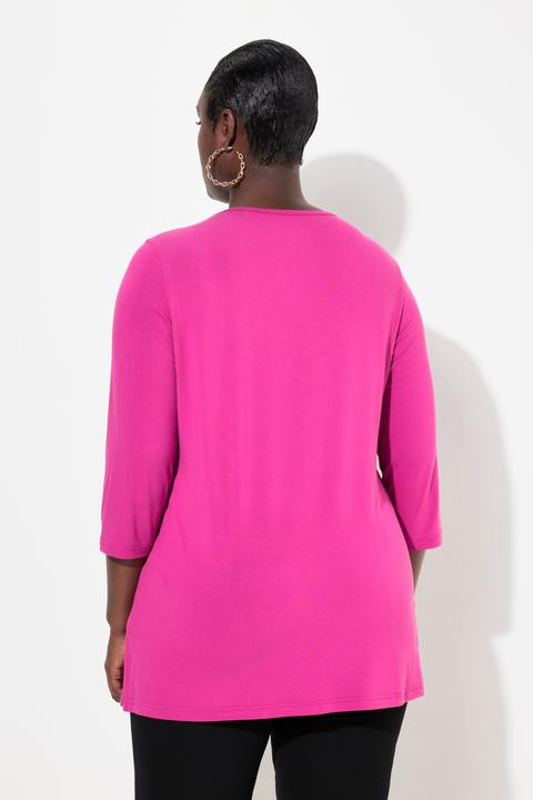 Produktbild Ulla Popken Shirt, tiefer Rundhalsausschnitt, 3/4 Arm (56)