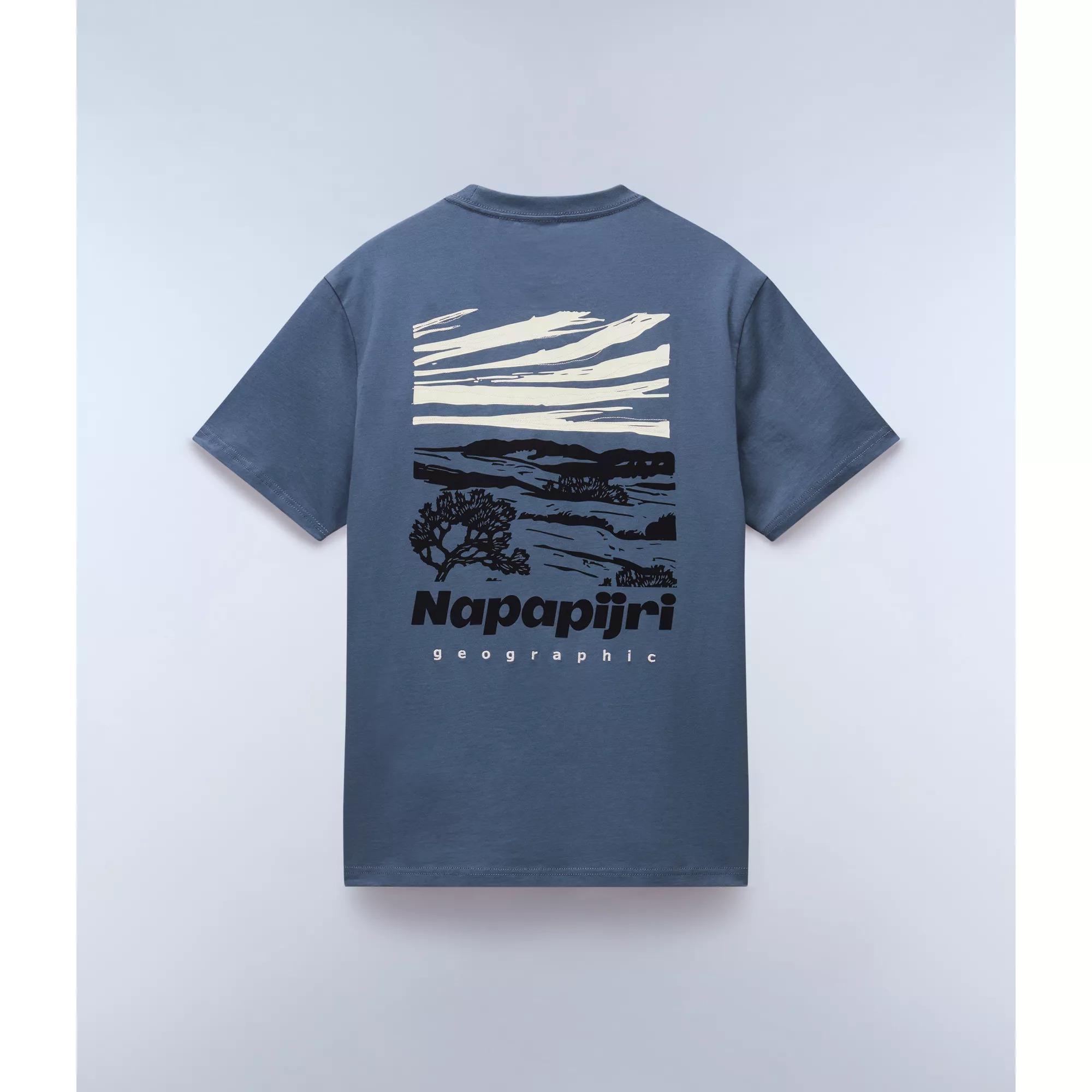 Thumbnail - Napapijri, Herren, Shirt, S-Vignoni Back SS, Grau, (S)