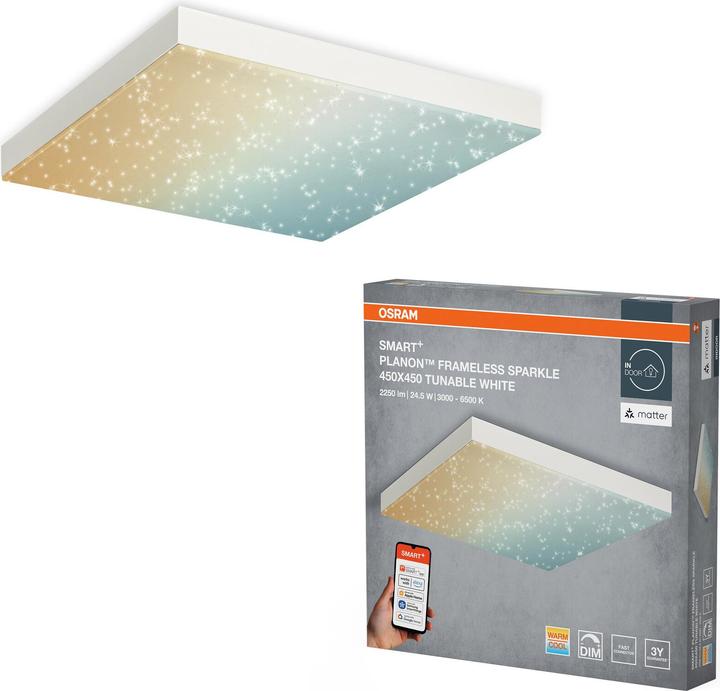 Produktbild Osram SMART+ Matter Planon Frameless Sparkle 450x450mm Tunable White