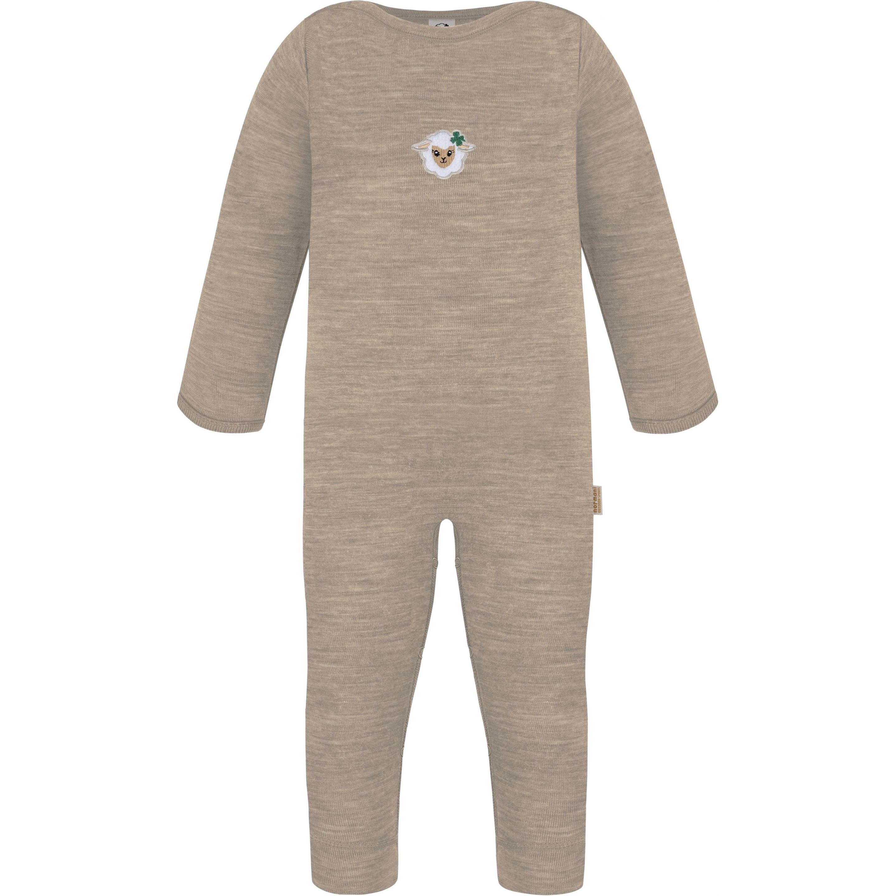 Normani, Herren, Strampler, 2er Pack Baby Merino Strampler „Tangoio" - 9595, Beige, (80)
