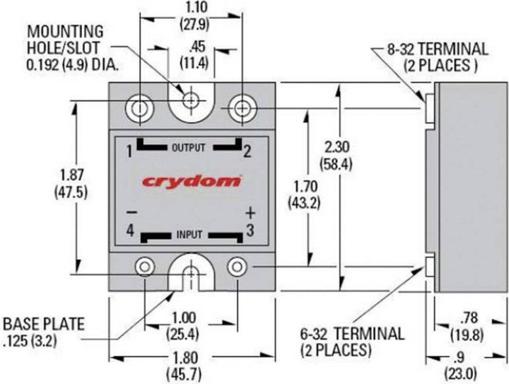 Actual product image Crydom Solid state relay 1 pc. D2425-1