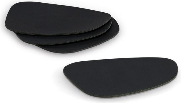 Actual product image Zeller Present Glasuntersetzer-Set Kunstleder 2-farbig 4-teilig 10x12 cm (4x, Glass coaster)