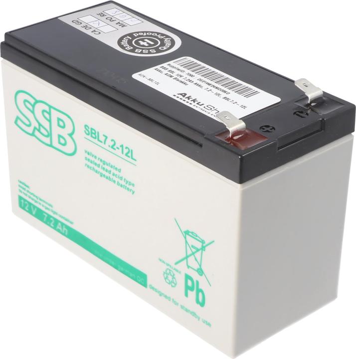 Actual product image SSB SBL 12V 7,2Ah Akku, 7.2-12L, SBL7.2-12L Akku, AGM Bleiakku (12 V, 7.20 Ah)