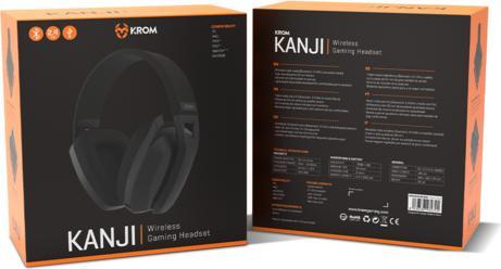 Actual product image Krom Auriculares Gaming Kanji Wireless Negro (Wireless, Cable)