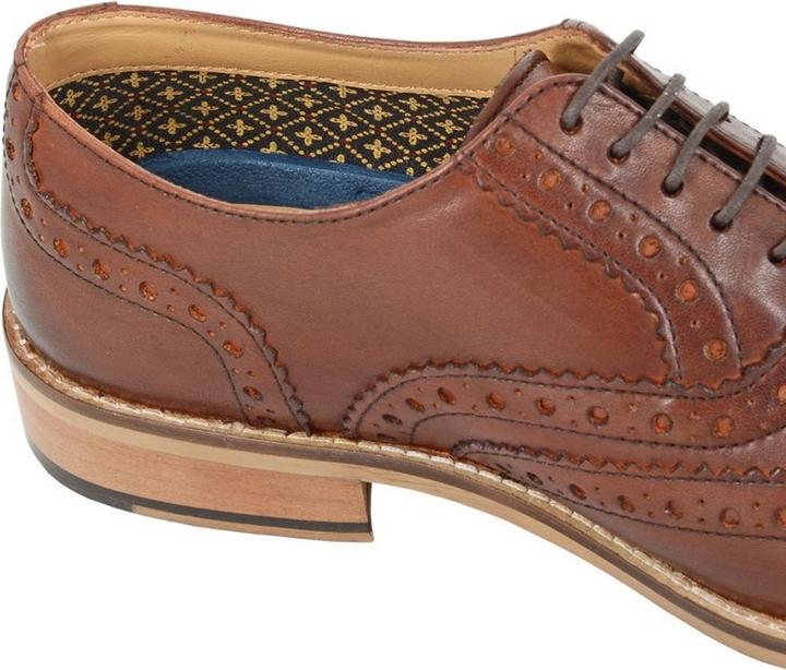 Actual product image Roamers Mens Conker Leather Brogues (39.5)