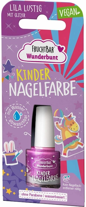 Fruchtbar Kind Nagelfarbe (Lila Lustig mit Glitzer, Farblack)
