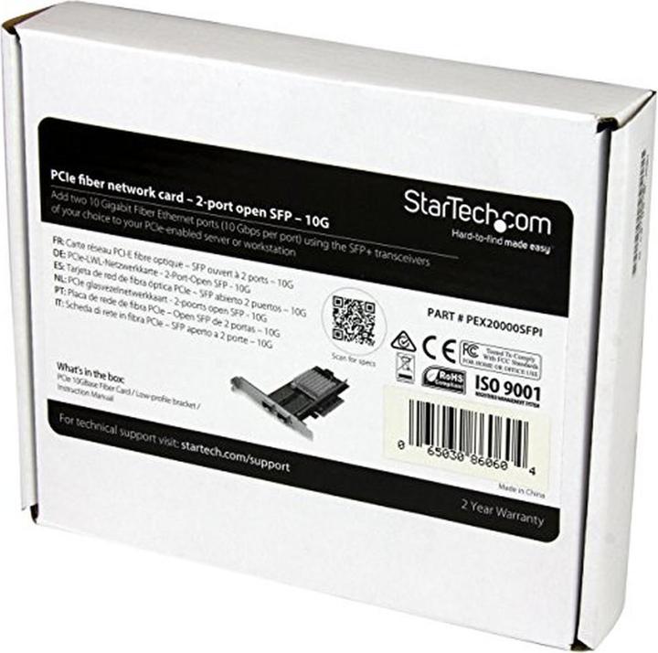 Produktbild StarTech 2 Port PCIe 10G SFP+ Network Card (PCI Express 2.0 x8)