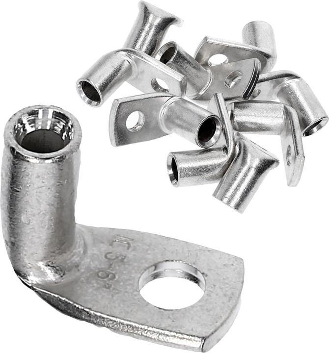 Image du produit Kalitec 10 pièces KA1-L5 Cosses tubulaires commerciales coudées 6mm² M5 I sans trou d'inspection I 90° I Ma